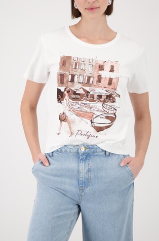 Cotton T-shirt with print