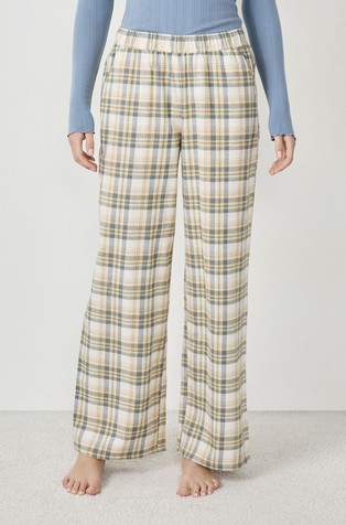 Blossy pamučni donji dio pidžame s kariranim uzorkom
