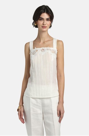 Majica s naramenicama i vezom