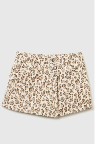 Mini baršunasta suknja sa životinjskim uzorkom