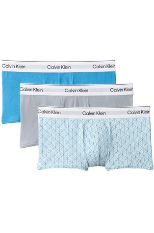 3 Pack Low Rise Trunks - Icon Cotton Stretch