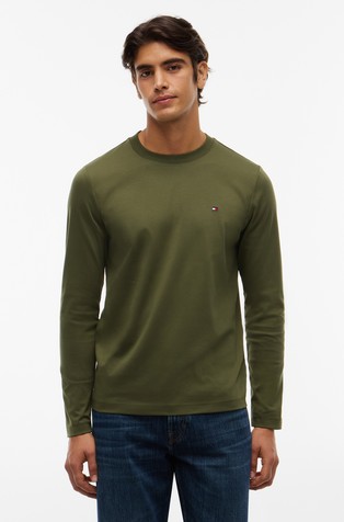 Slim fit majica dugih rukava od rastezljivog pamuka