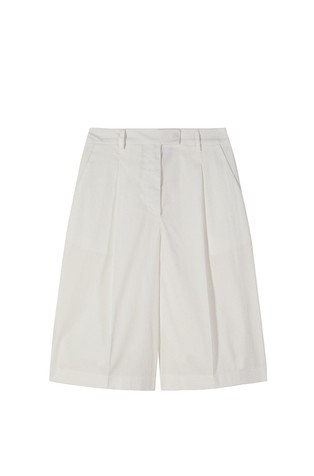 Stretch poplin Bermuda shorts