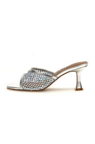 Kebba laminated mesh heeled sandals