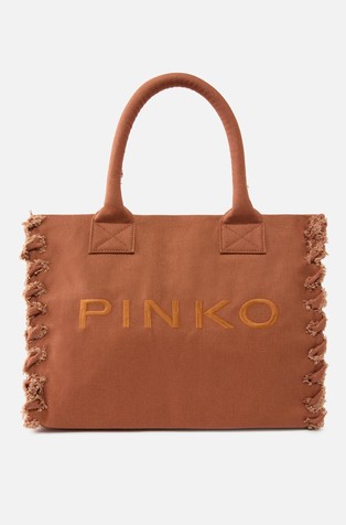 Medium Beach shopping tote in canvas with logo