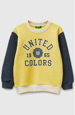 Organic cotton sweatshirt with logo print