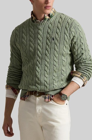 Strukturirano pleten pamučni pulover