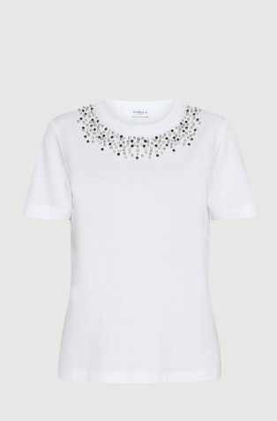 Pamučna majica kratkih rukava s ukrasnim detaljima