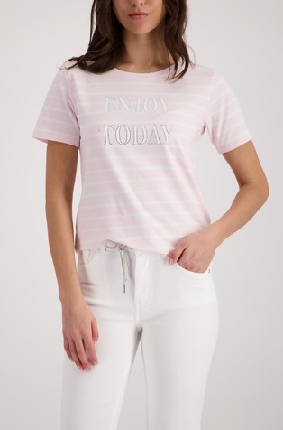 Cotton T-shirt with stripes
