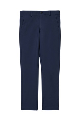 Elasticated viscose blend trousers