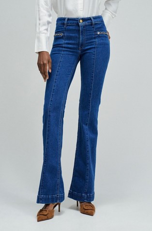 Destiny Push Up jeans hlače sa zvonastim nogavicama