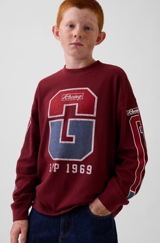 Oversized fit majica dugih rukava s otiskom