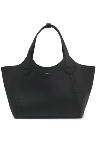 Kožna tote torba s metalnim logotipom