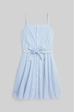 Prugasta haljina od pamučnog popelina