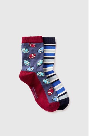 Two pairs of patterned socks