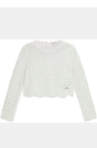 Cropped bluza od čipke