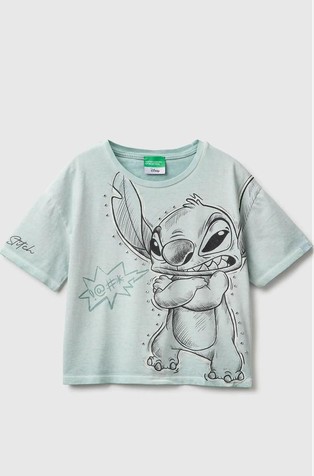 Disney© Lilo & Stitch cropped T-shirt with print