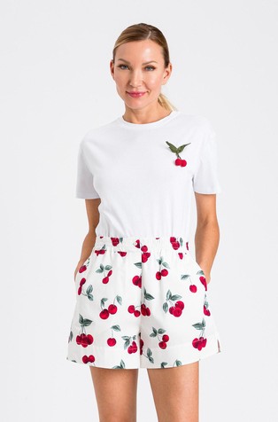 Cotton T-shirt with decorative element