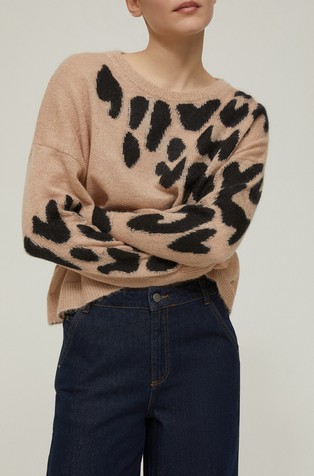 Pleten pulover od mješavine s moherom