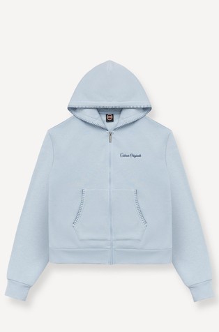 Pulover s kapuljačom i vezom