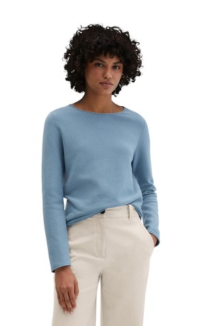 Slim knitted sweater in organic cotton