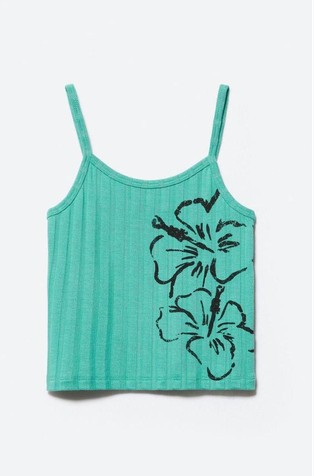 Majica s uskim naramenicama i šljokicama