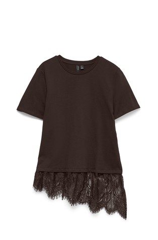 VMBRIT majica s čipkastim volanom