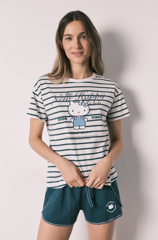 Hello Kitty pamučna pidžama kratkih rukava