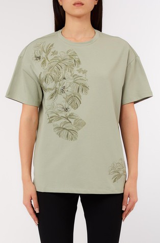 Majica s otiskom i ukrasnim kamenčićima