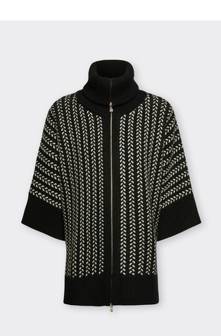 Kimono sleeved cardigan in wool blend