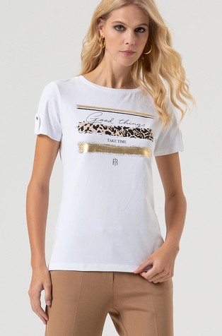 Regular fit pamučna majica s otiskom