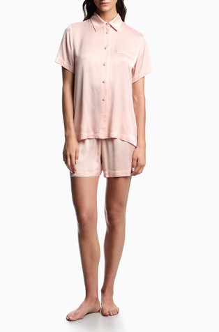 Bridal satin pyjamas with shorts