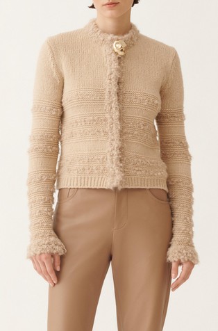 Kardigan s kovrčavim obrubima