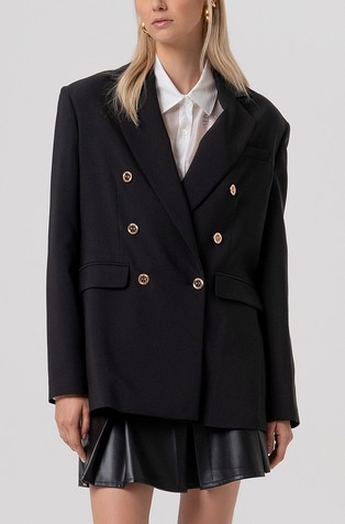 Relaxed fit duži sako s dvorednim kopčanjem
