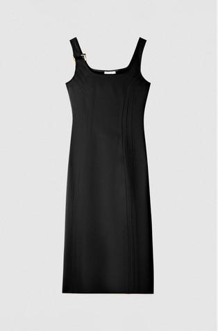 Pripijena haljina s metalnim logo detaljem