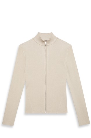 Rebrast kardigan s patentnim zatvaračem