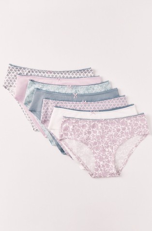 Stretch cotton 7-pack panties