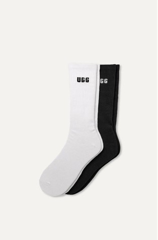 Unisex Leander Logo Crew 2 Pack Sock