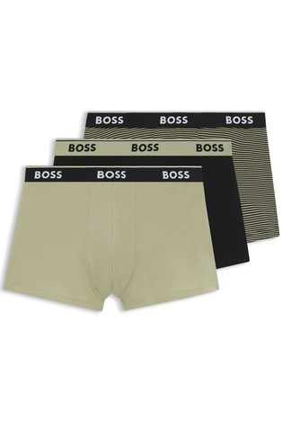 Three-pack of trunks in stretch cotton