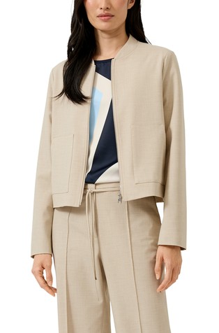 Bomber jacket with patch pockets