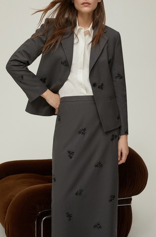 Sako s aplikacijama šljokica