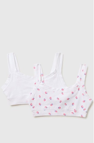 Two super stretch organic cotton bras