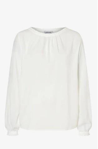 Blouse in mixed materials