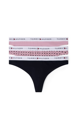 Paket od 3 para Essential tangica s logo obrubom