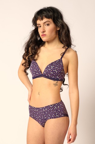 Bamboo Lace Print podstavljen trokutast grudnjak