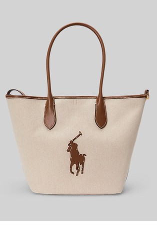 Bellport platnena tote torba s kožnim obrubima