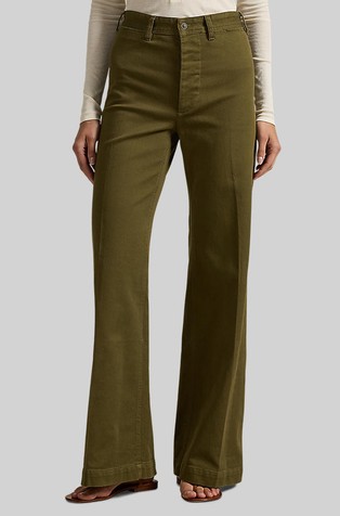 Široke hlače od rastezljivog pamuka