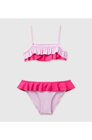 Dvobojni kupaći kostim s volanima