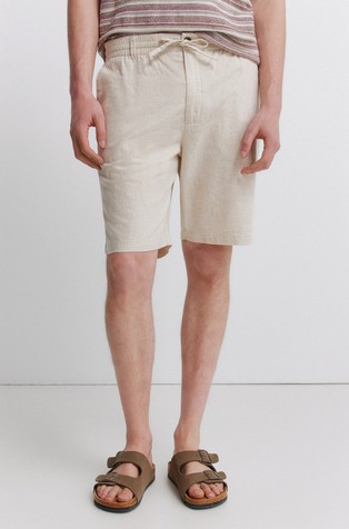 Comfort slim fit bermude od pamuka i lana