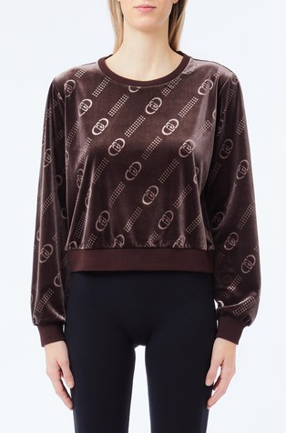 Plišani pulover s logo uzorkom